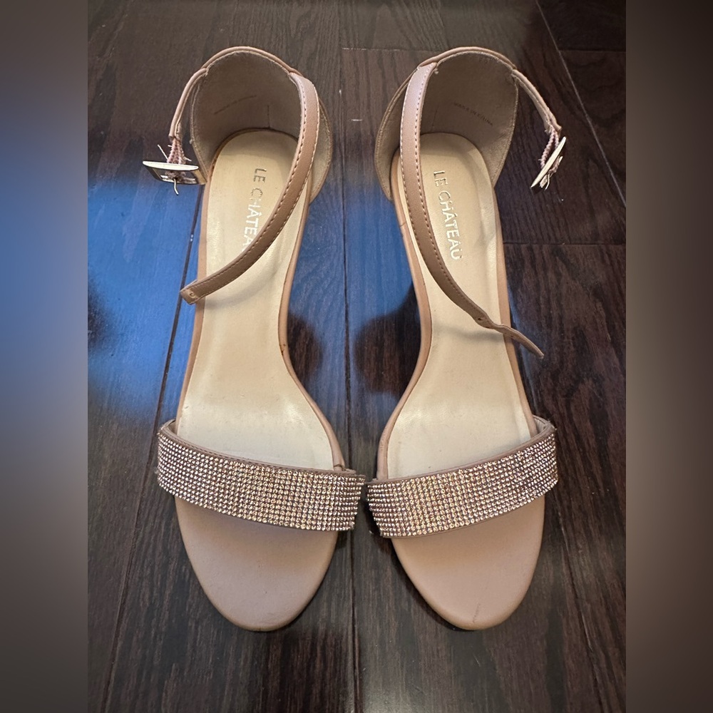 Le Château Pink Crystal Sandal Heels